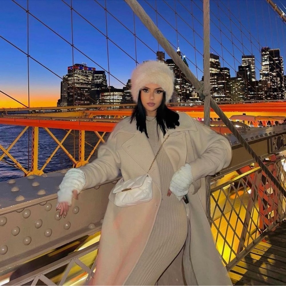 Zara Beige Wool Blend Oversized Coat - Picture 13 of 16